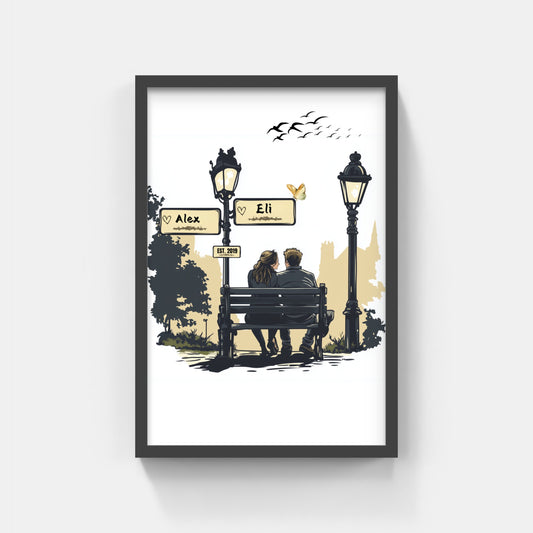 Where Love Found Its Place – Custom Heart Map Print