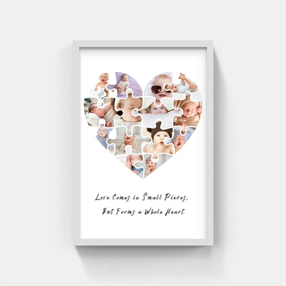 Personalized Puzzle Heart Print – A Symbol of Love &amp; Connection
