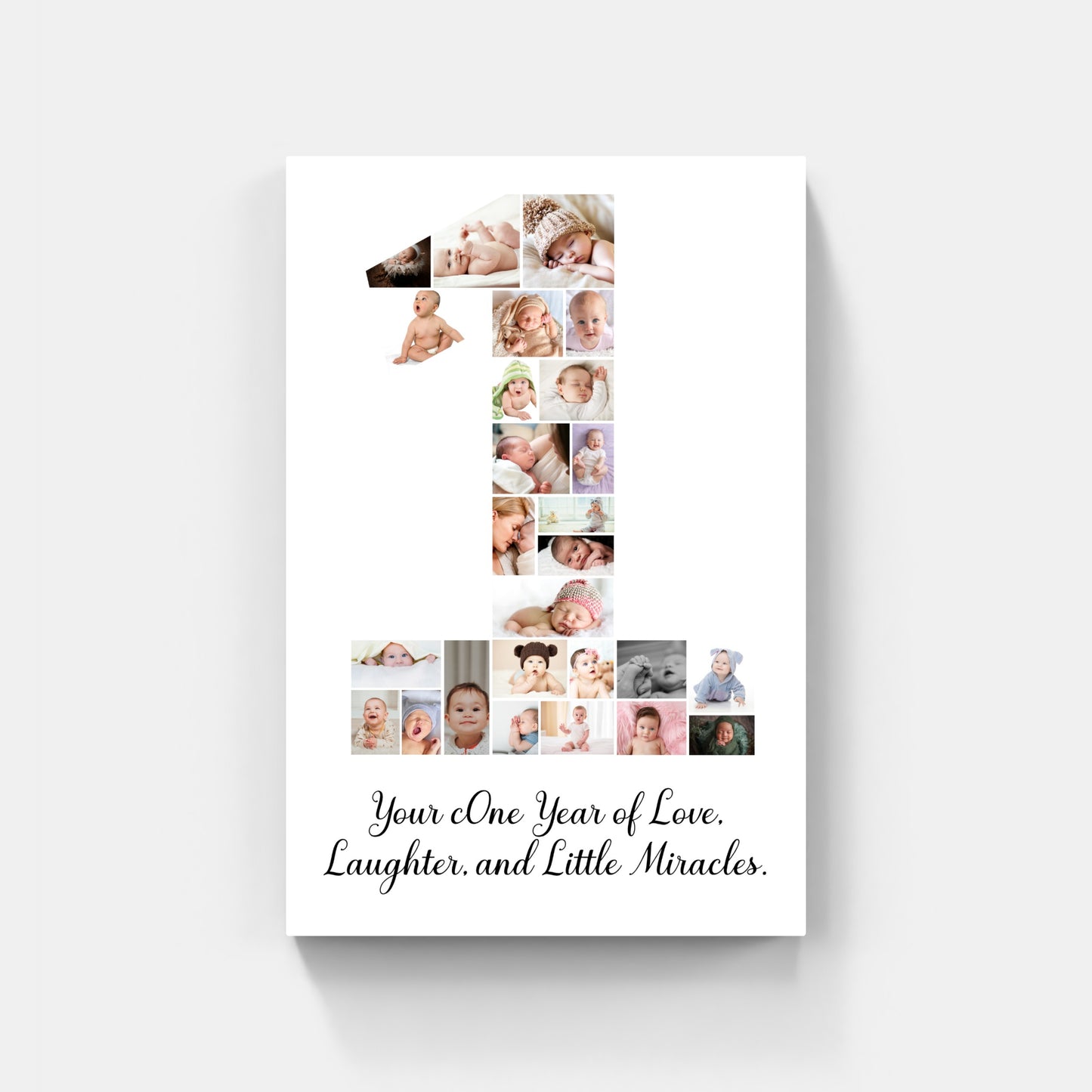 Personalized Number Photo Collage Print – A Timeless Keepsake for Any Milestone