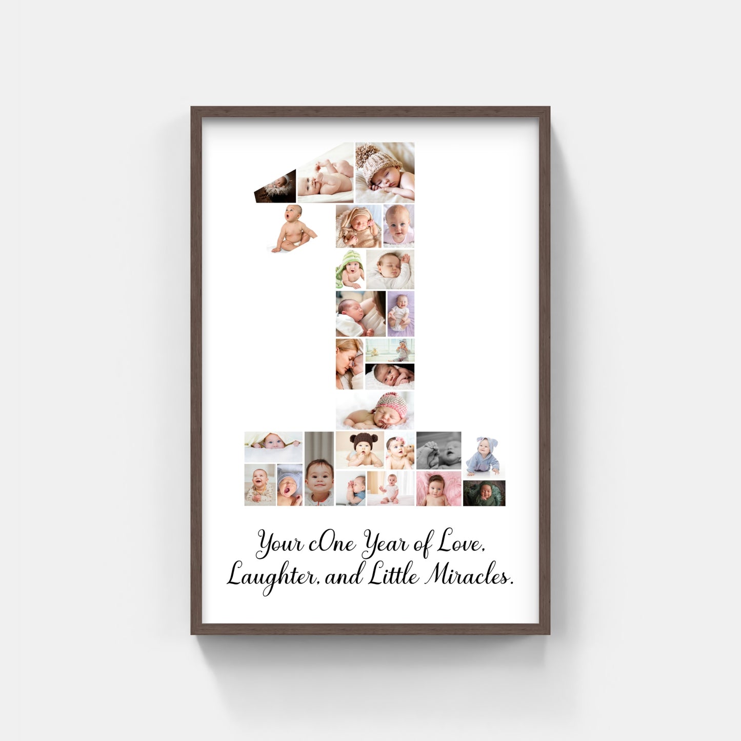 Personalized Number Photo Collage Print – A Timeless Keepsake for Any Milestone