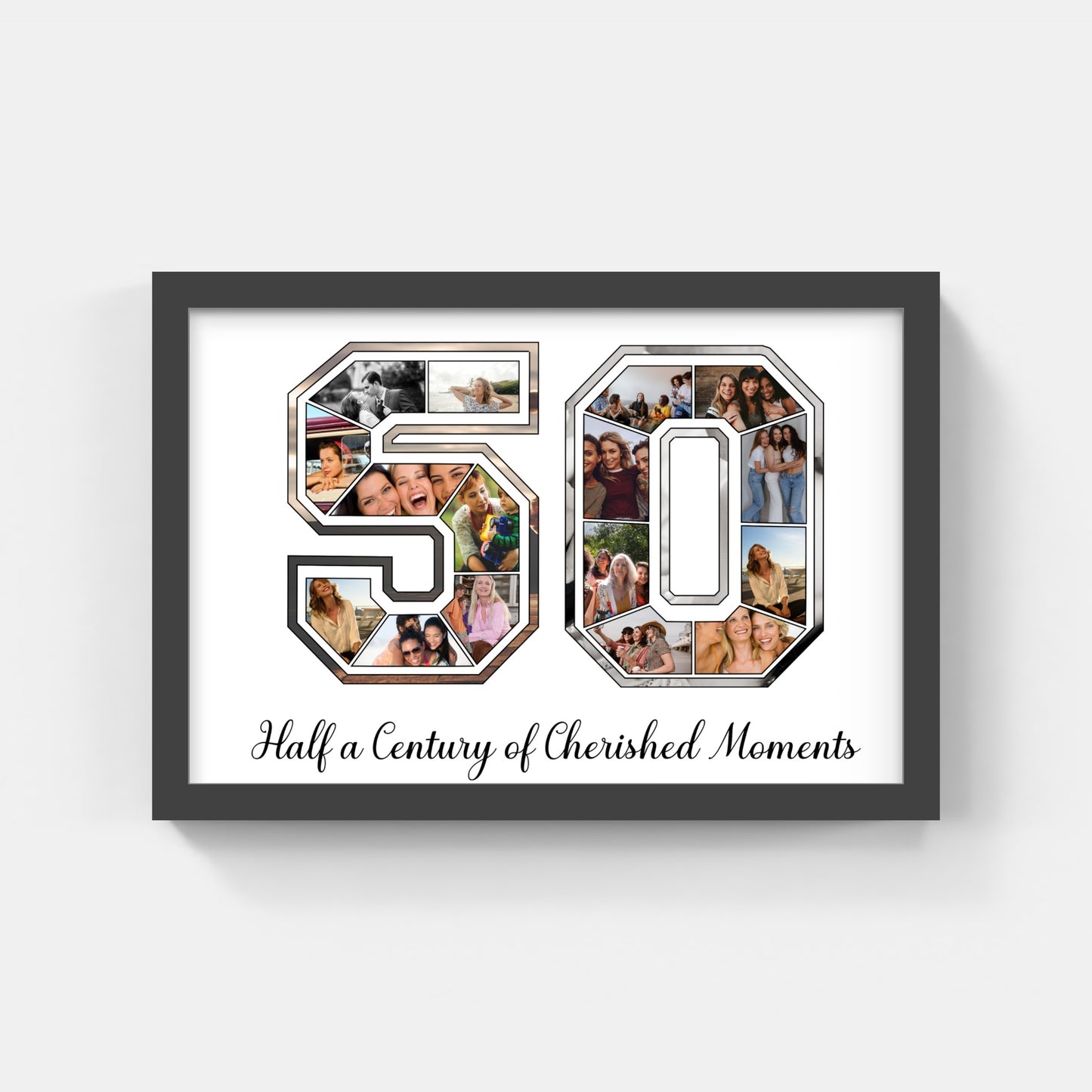 Personalized Number Photo Collage Print – A Timeless Keepsake for Any Milestone