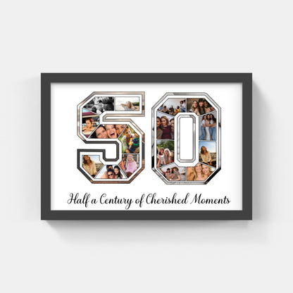 Personalized Number Photo Collage Print – A Timeless Keepsake for Any Milestone