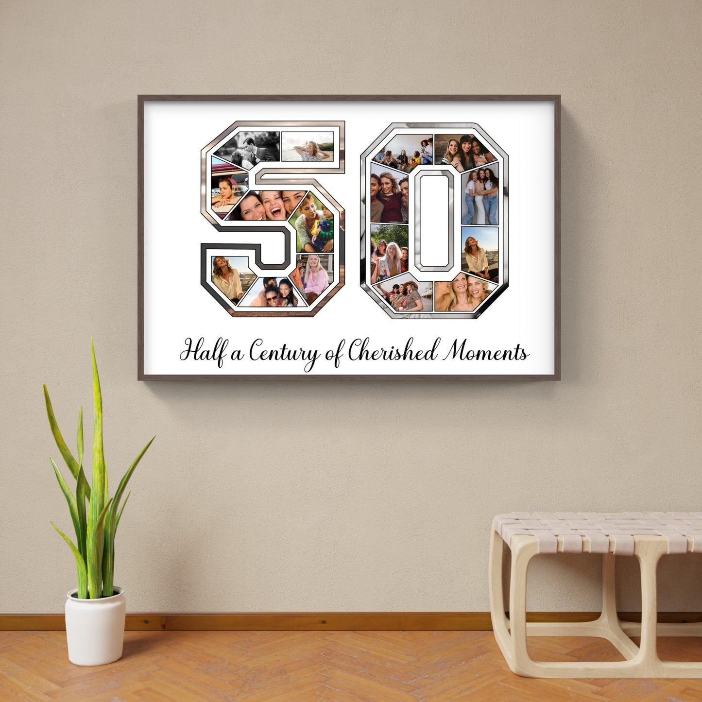 Personalized Number Photo Collage Print – A Timeless Keepsake for Any Milestone