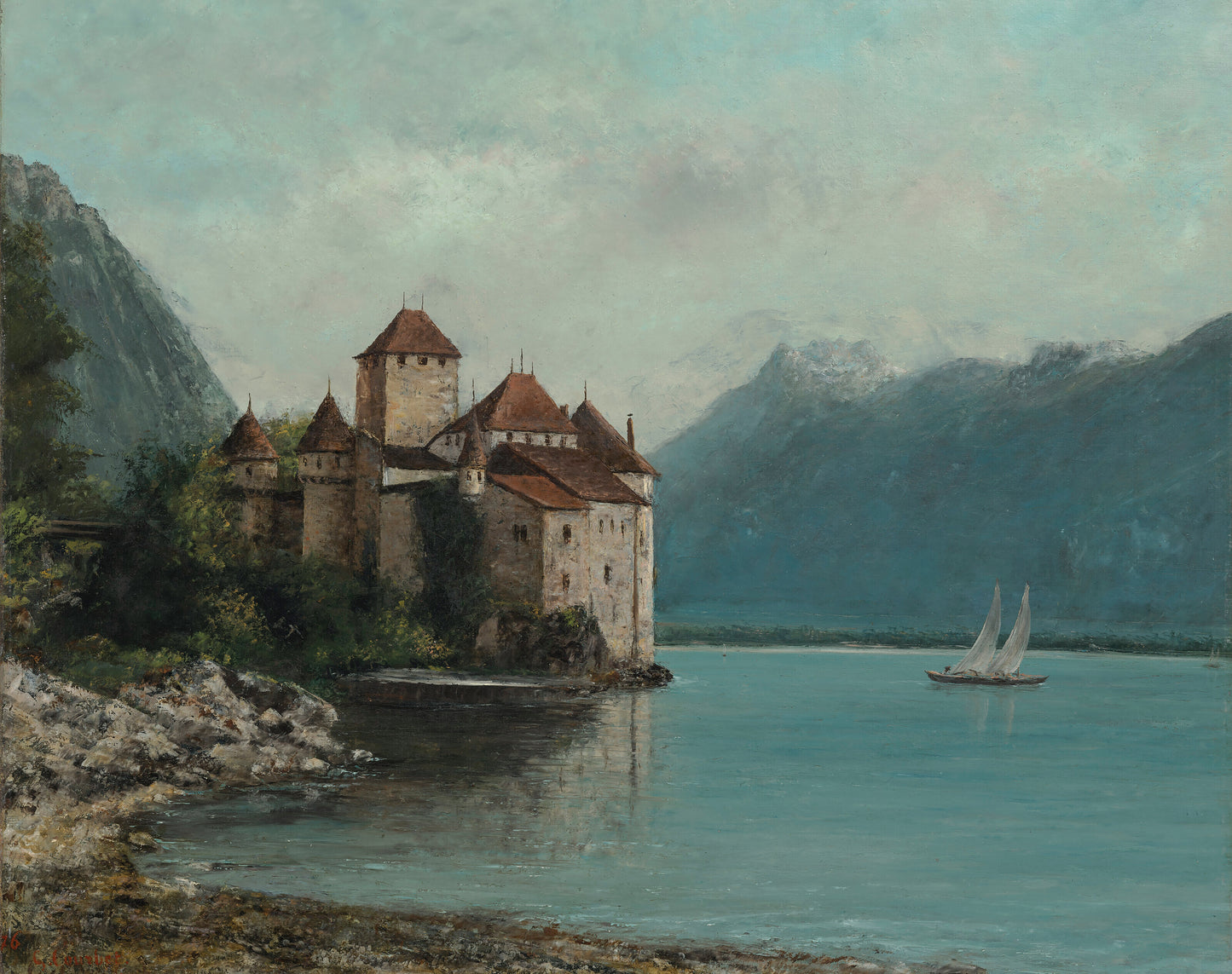 Le Château de Chillon, Lake Geneva" (1876)