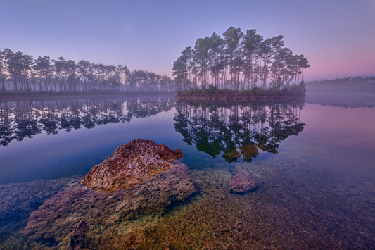 Ethereal Misty Lake