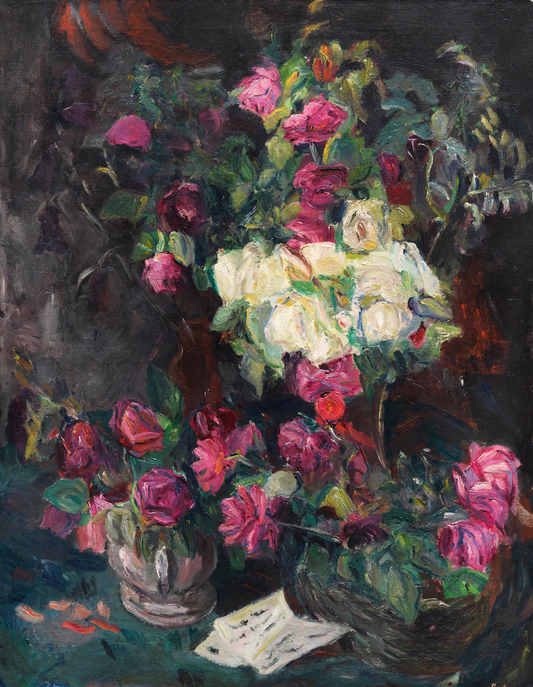 Stillleben mit roten Rosen (1914)