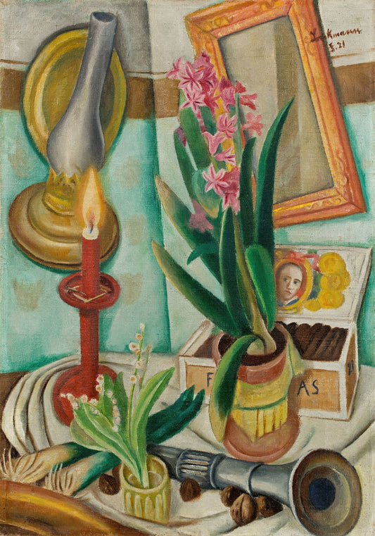 SpaStilleben mit brennender Kerze (1921)
