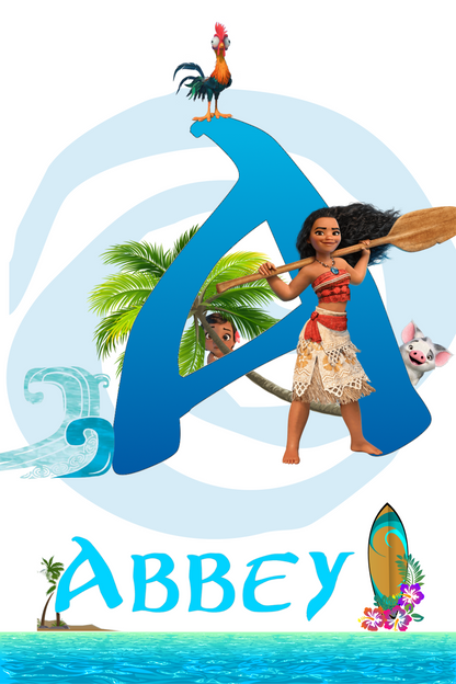 Set Sail with a Personalized Moana-Themed Art Set! 🌊🌺