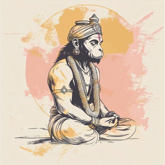 Meditative Lord Hanuman