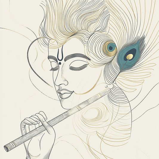 Enchanting Lord Krishna with Flute